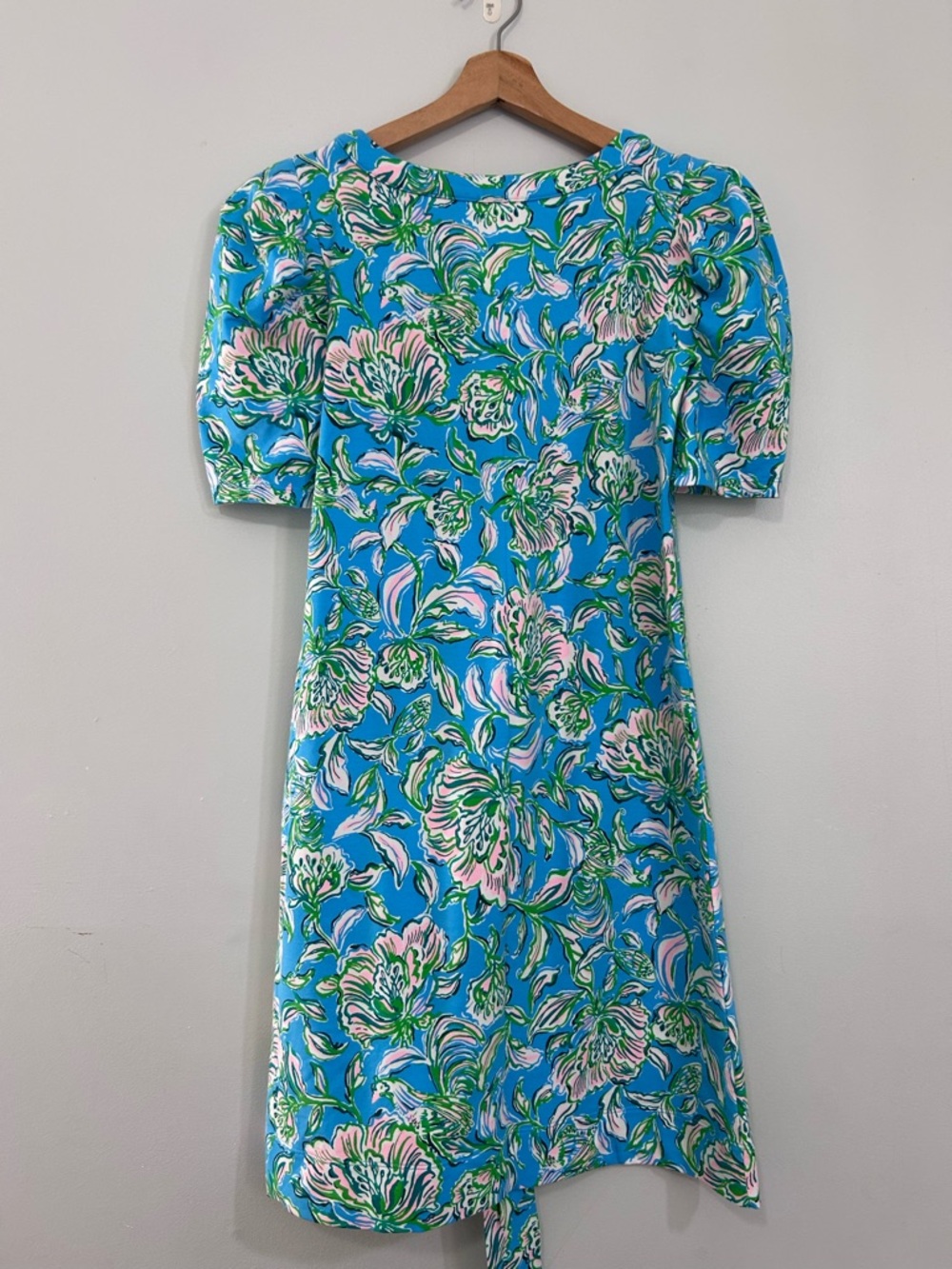 Lilly Pulitzer Harriet Elbow Sleeve Dress in "Cumulus Blue Chick Magnet" S - Picture 5 of 14